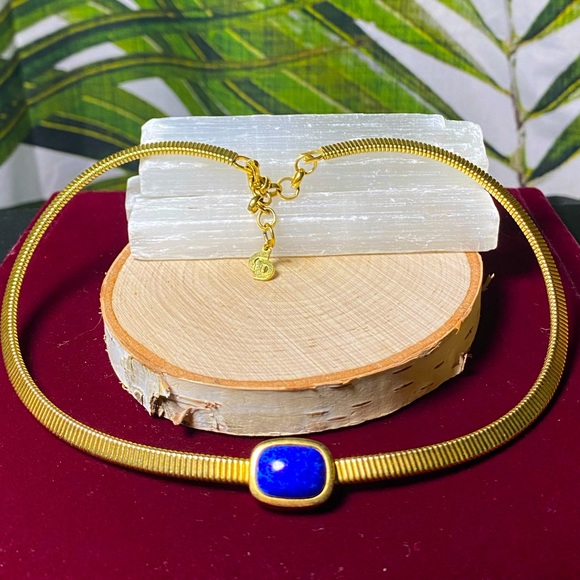Dior Jewelry - VTG| Christian Dior Lapis Choker 💙✨💛